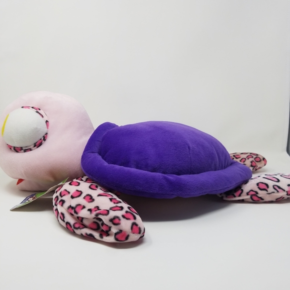 Vintage Y2K Pink Purple Sea Turtle Toy Factory Stuffed Animal NWT Large Plush - Picture 5 of 12